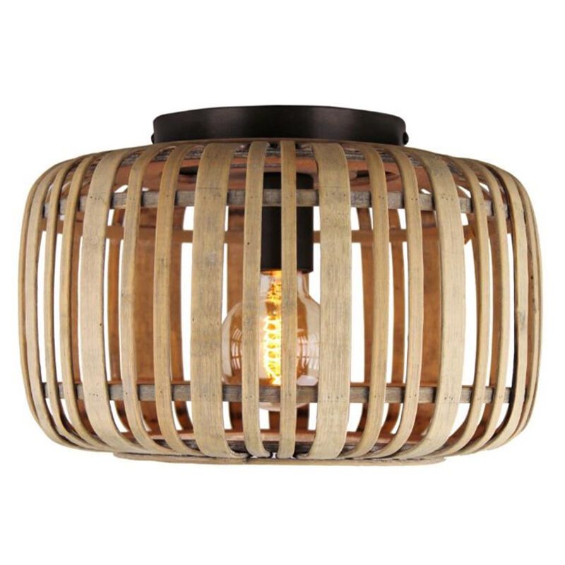 Wood flush ceiling light brown, Brain Wood flush ceiling light brown, Brain
