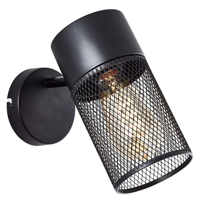 Industrial wall spotlight black, Georgino