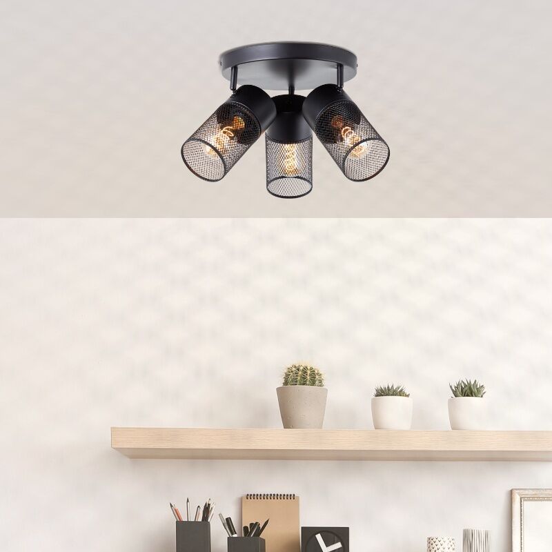Industrial ceiling spotlight black, Georgino