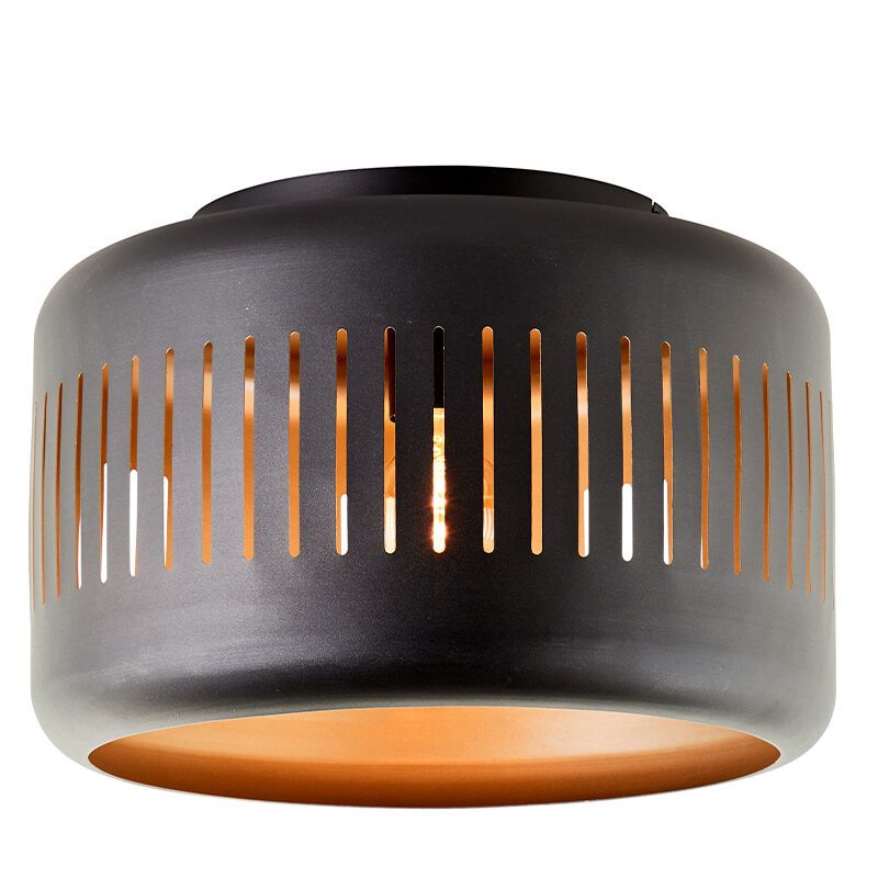 Industrial flush ceiling light black, Veronika