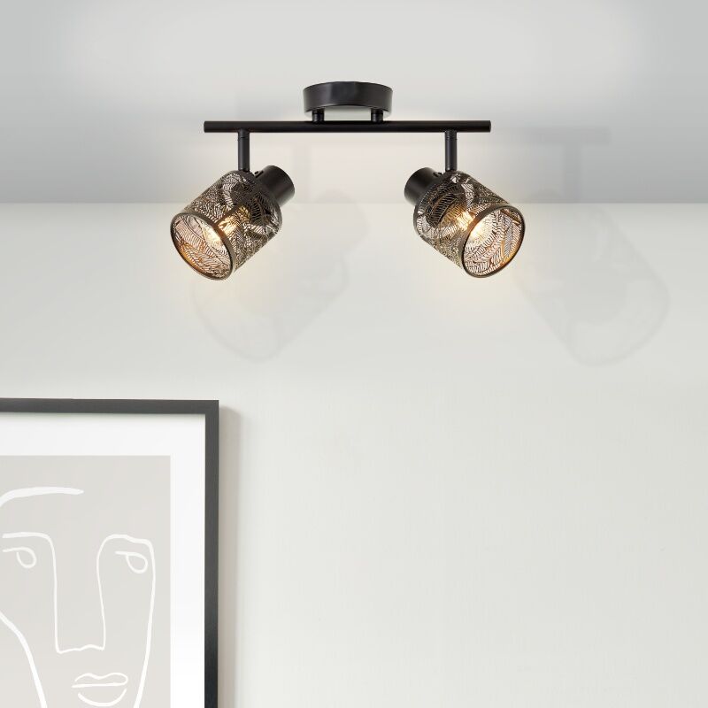 Industrial ceiling spotlight black, Raquel