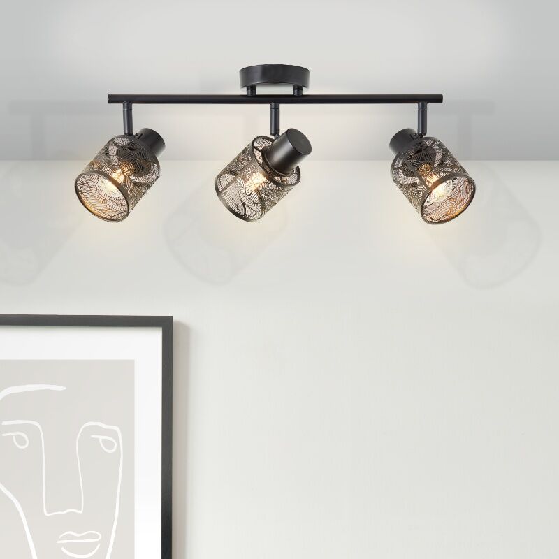 Industrial ceiling spotlight black, Raquel
