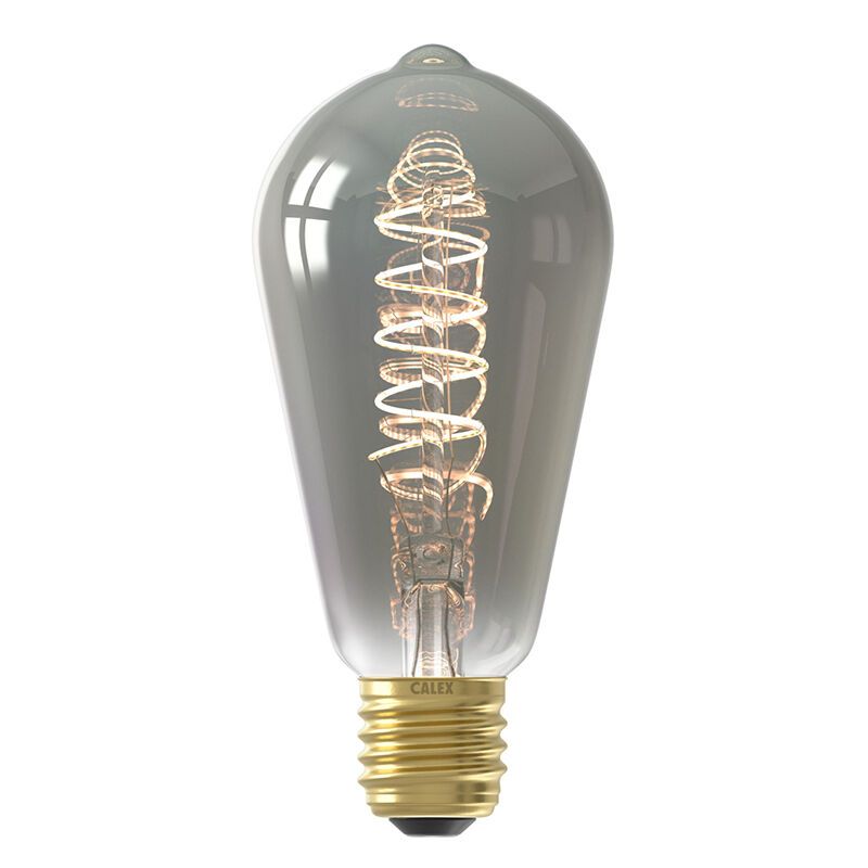 Dimmable Calex E27 LED Edison bulb grey, 4W, 1800K