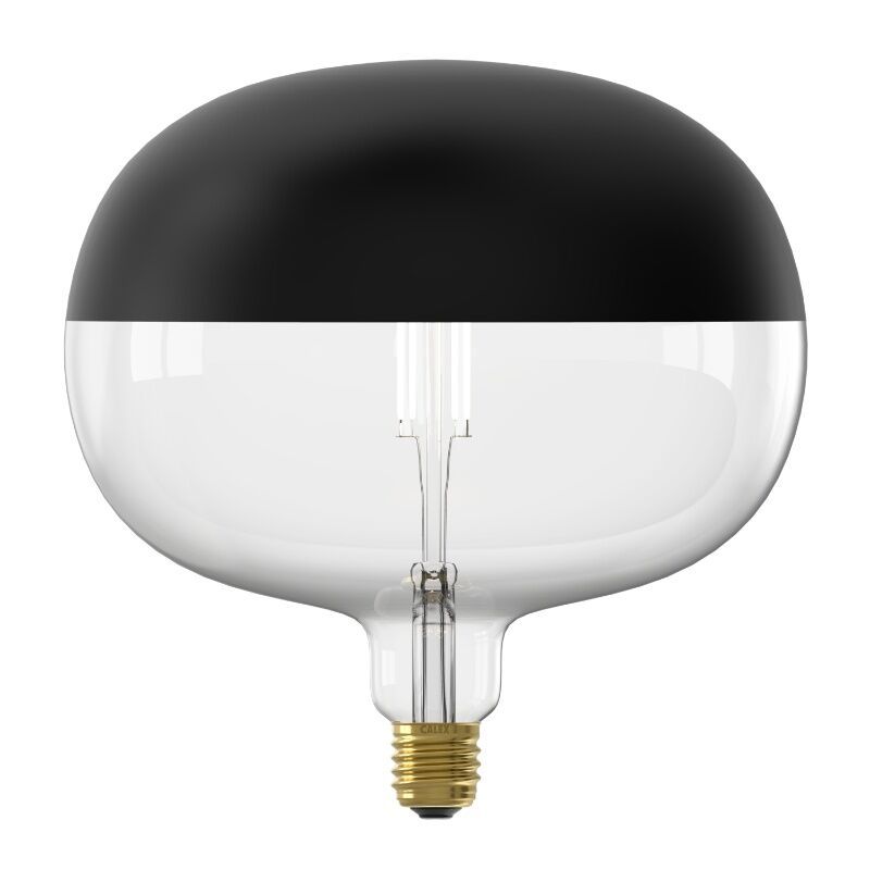 Dimmable Calex E27 LED crown bulb black, 6W, 1800K