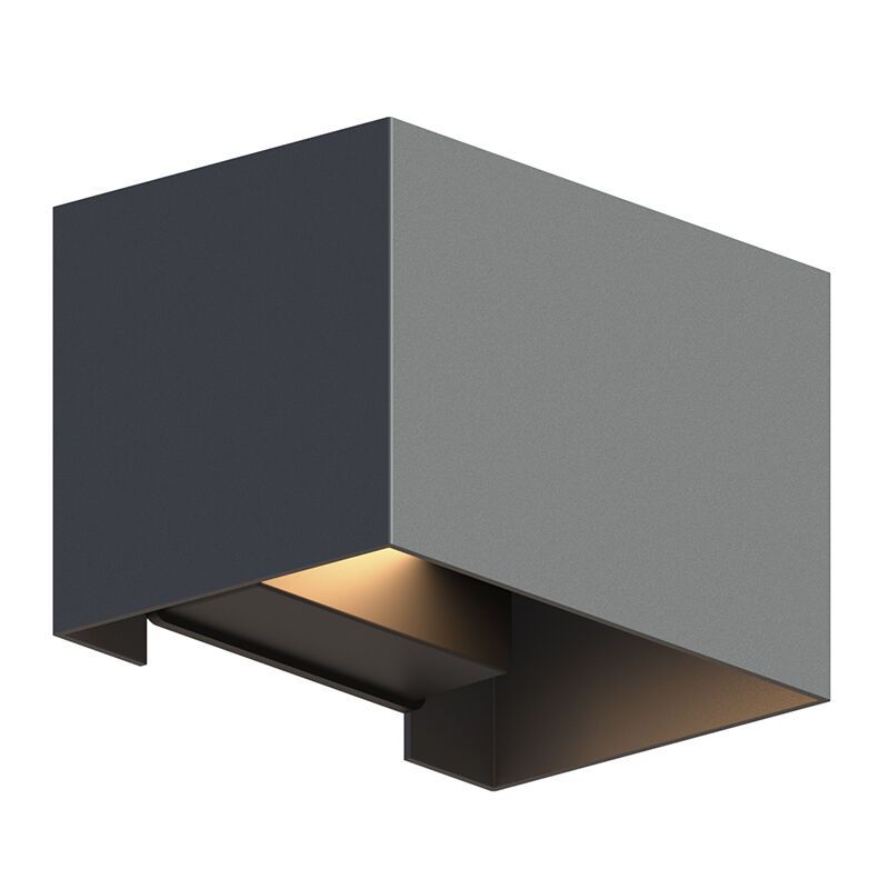 Anthracite up down wall light aluminium, Dion, 7W, 3000K LED, IP54 Anthracite up down wall light aluminium, Dion, 7W, 3000K LED, IP54