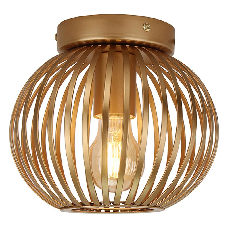 Industrial flush ceiling light gold, Lieve