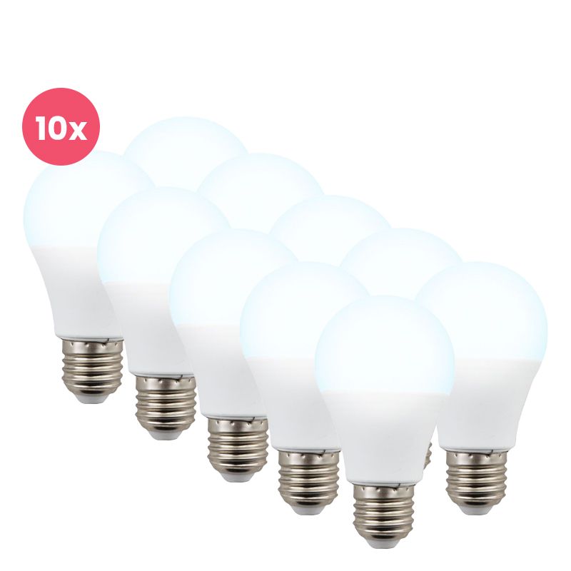 10-pack Lagiba E27 light bulb Bradley, A60, 7W, 6500K 10-pack Lagiba E27 light bulb Bradley, A60, 7W, 6500K