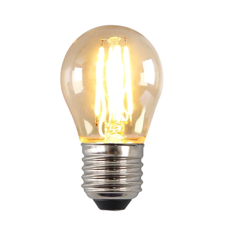 Dimmable E27 LED bulb, P45, 4W, amber glass, 2700K