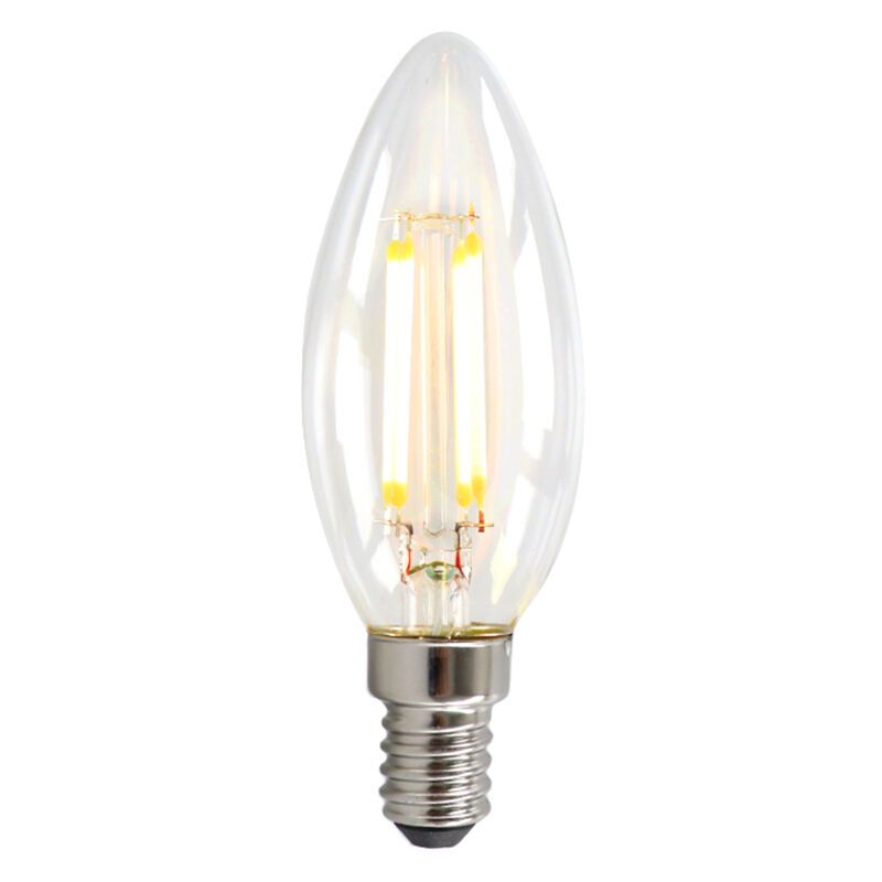 Dimmable E14 LED candle, 3w, transparent glass, 2700k