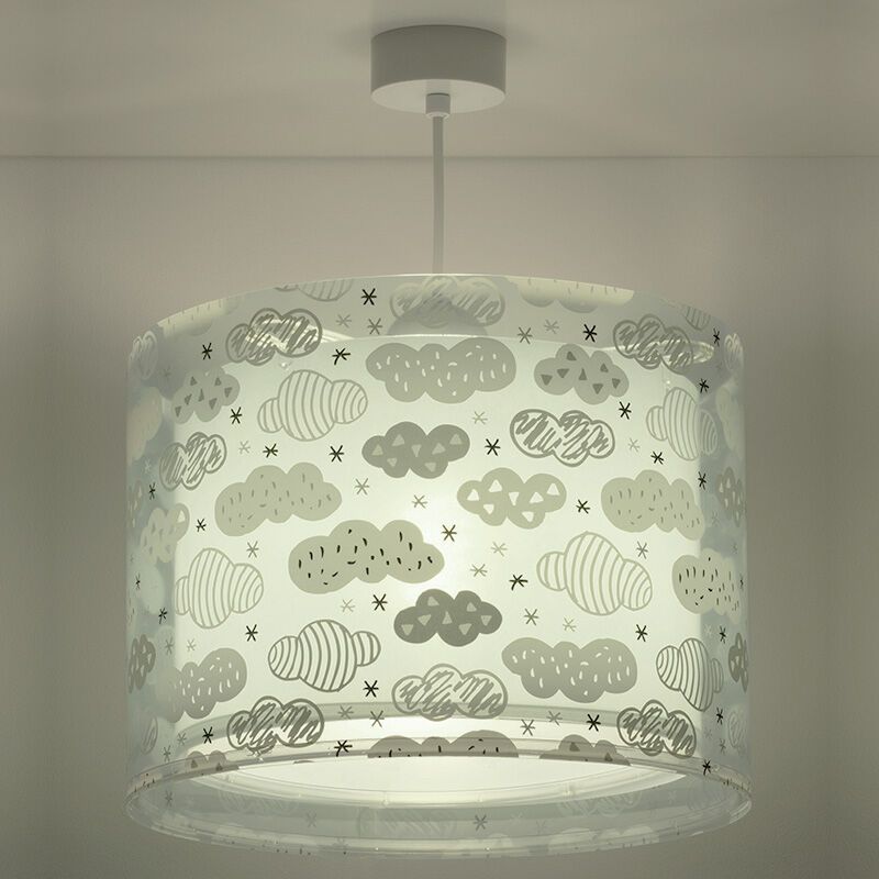 Green kids pendant light plastic, Clouds