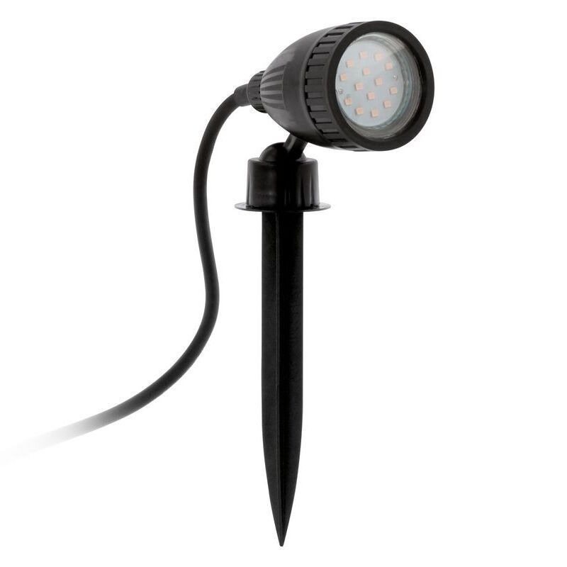 Black garden spike light plastic, Judy, IP44 Black garden spike light plastic, Judy, IP44
