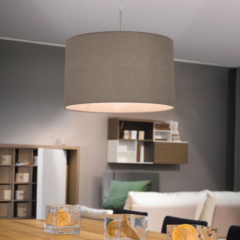 Taupe modern pendant light fabric, Abano Taupe modern pendant light fabric, Abano