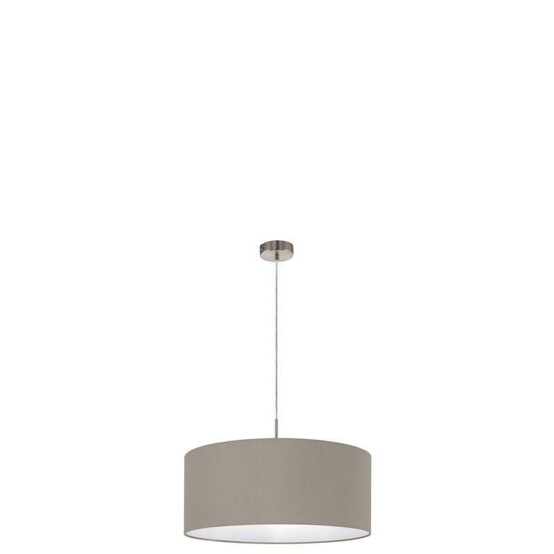 Taupe modern pendant light fabric, Abano