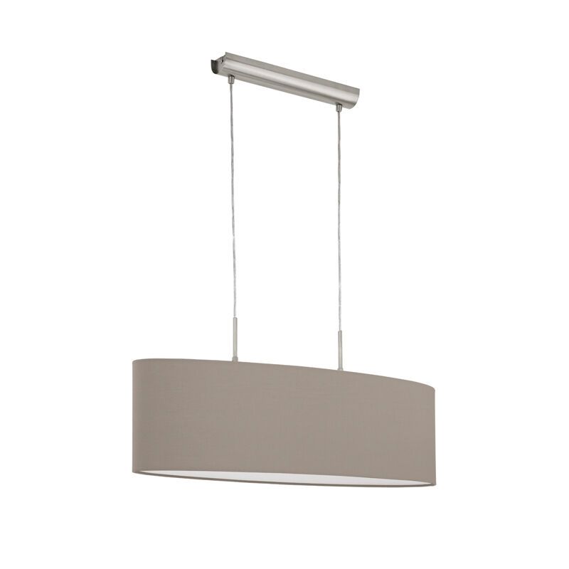 Taupe modern pendant light fabric, Abano