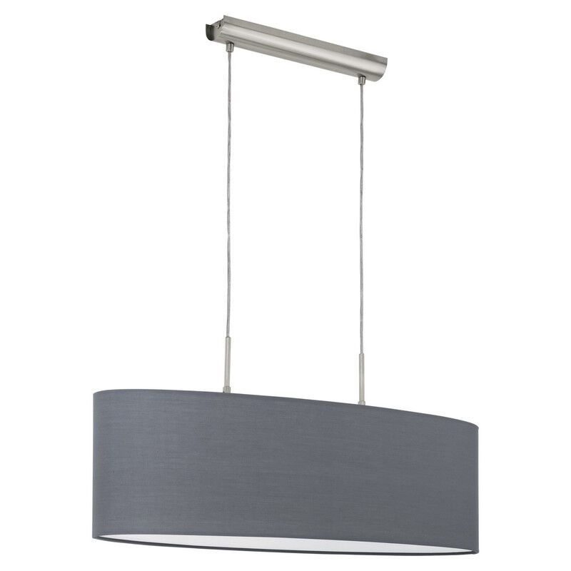 Grey modern pendant light fabric, Abano