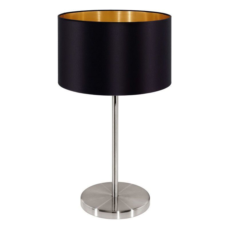 Golden modern table lamp fabric, Terme, with switch