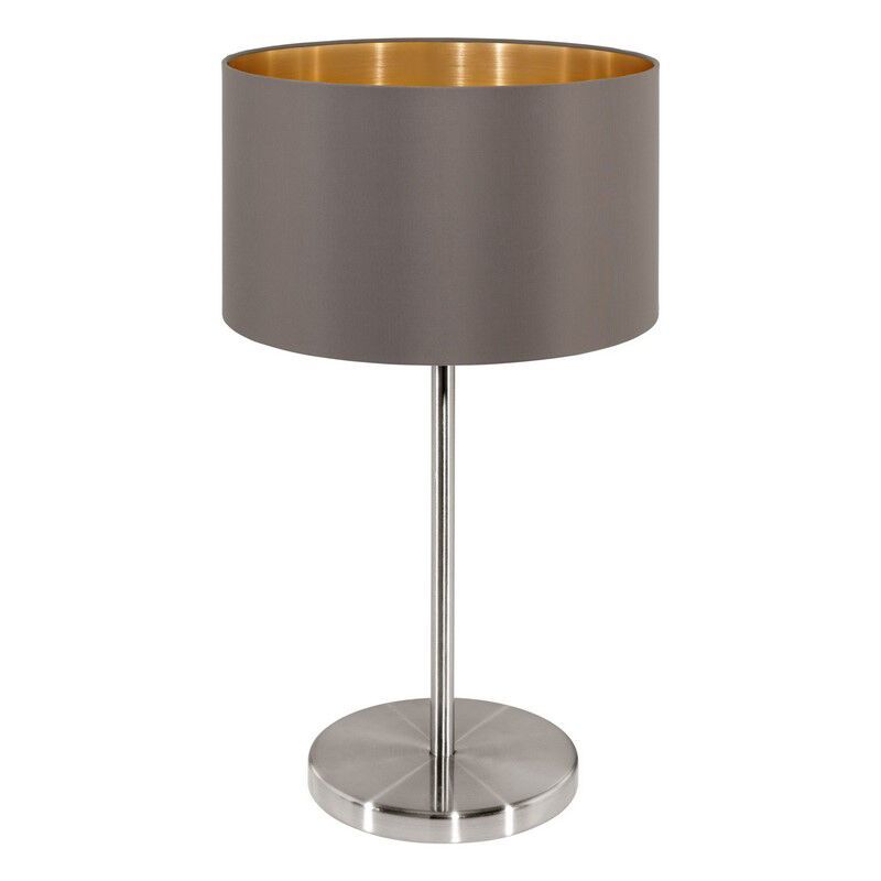 Brown modern table lamp fabric, Terme, with switch Brown modern table lamp fabric, Terme, with switch