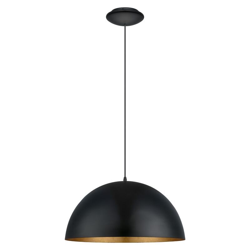 Golden modern dome pendant light metal, Geneva