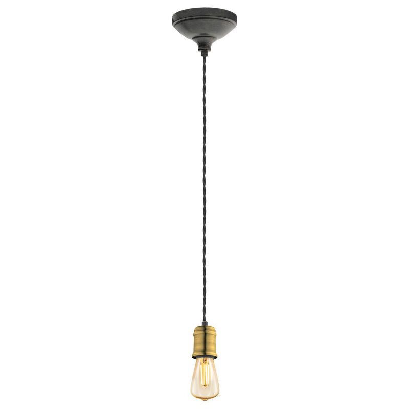 Golden vintage pendant light metal, Christel
