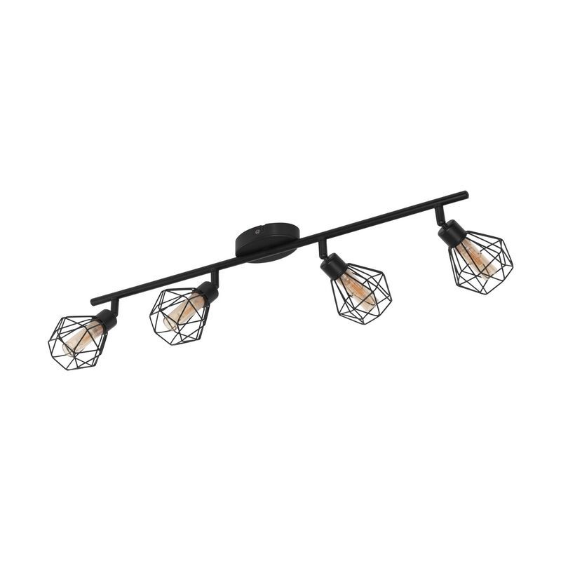 Black industrial ceiling spotlight steel, Zinedine