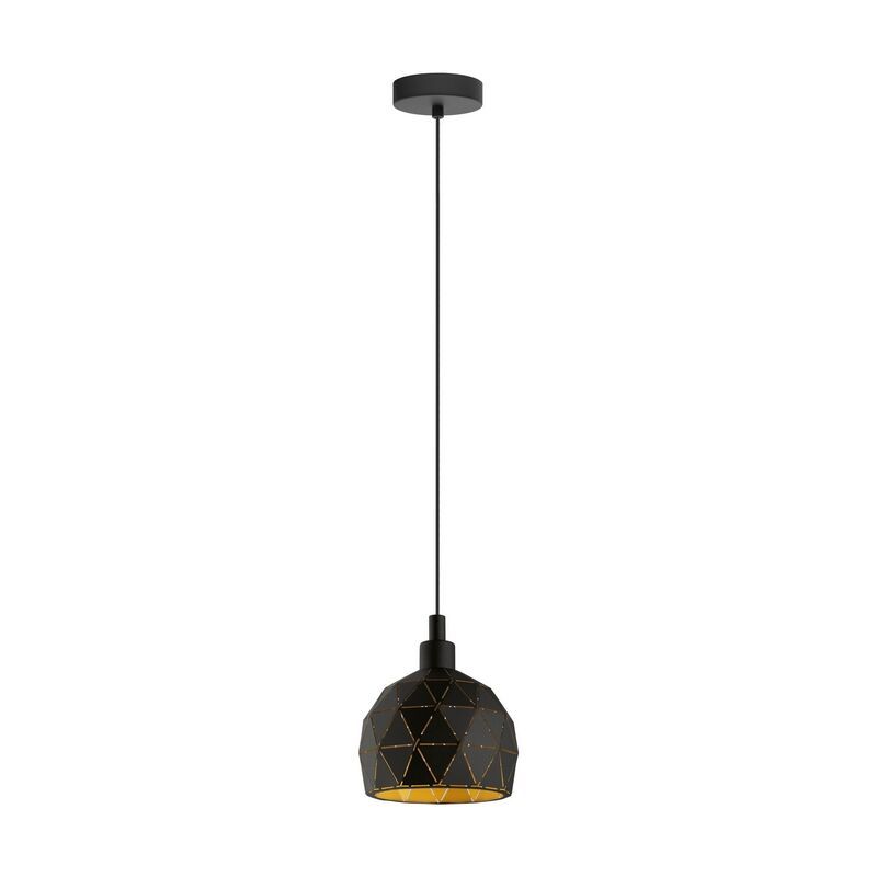 Black modern pendant light steel, Silva