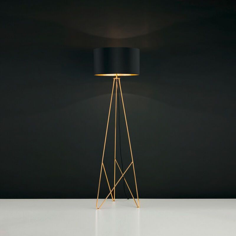 Golden design floor lamp metal, Viola, with switch Golden design floor lamp metal, Viola, with switch