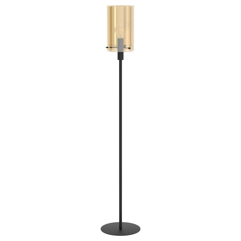 Black modern floor lamp steel, Ritesh, with switch Black modern floor lamp steel, Ritesh, with switch