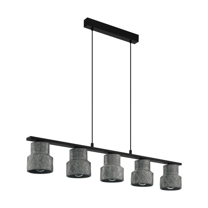 Zinc retro pendant light steel, Katrien