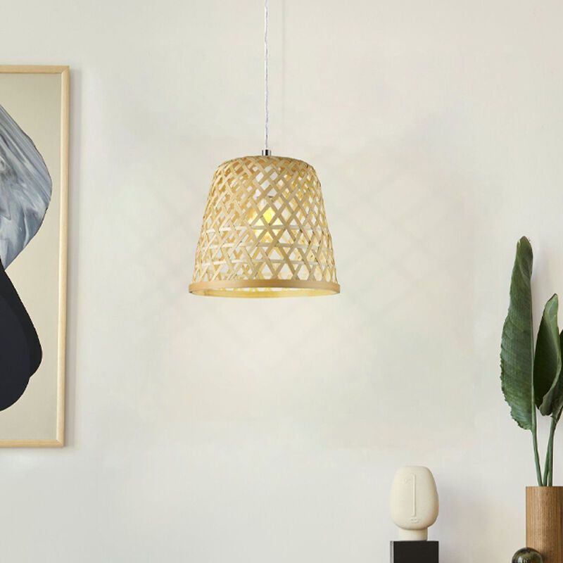 Rattan pendant light brown, Durkje