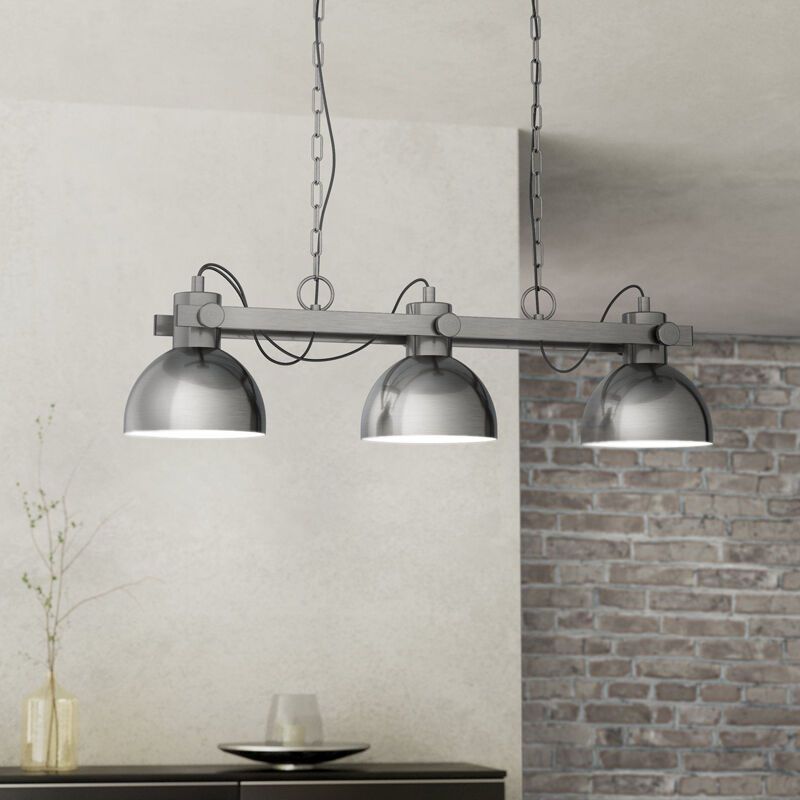 Chrome industrial pendant light metal, Elmira