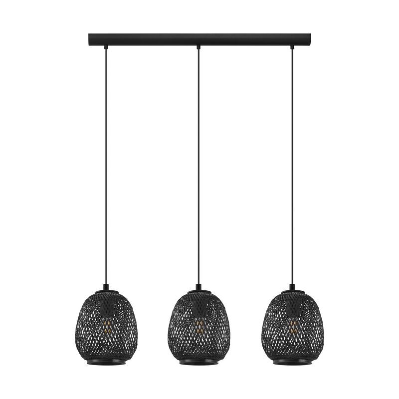 Wood pendant light black, Nicole