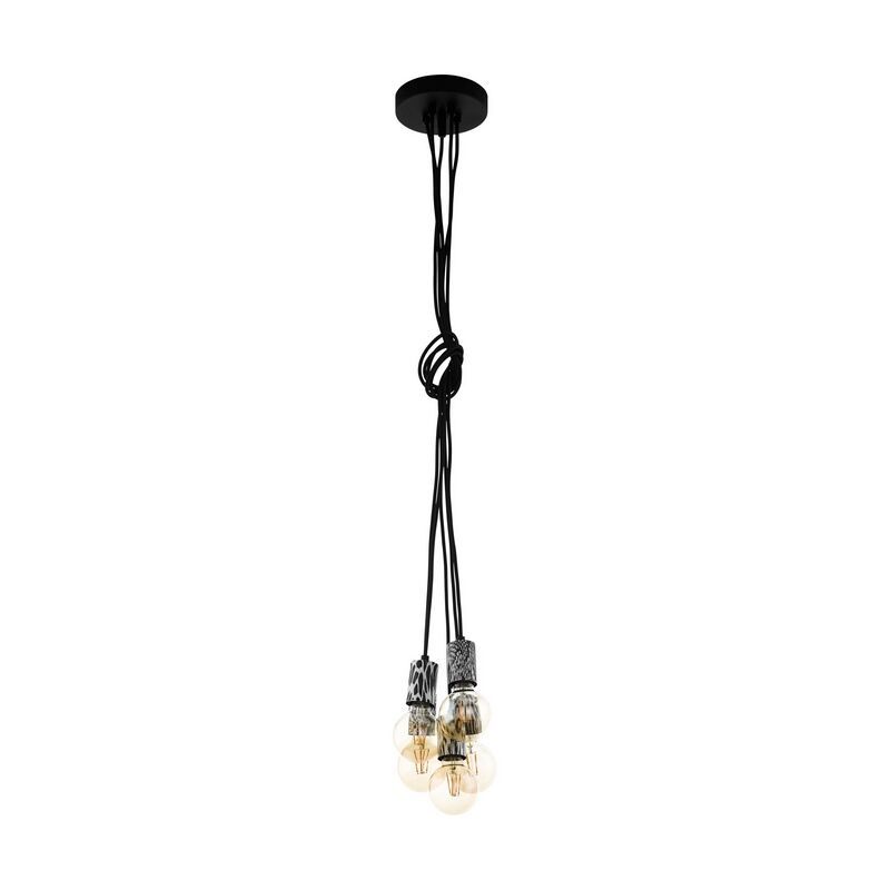 Black pendant light steel, Nickolai