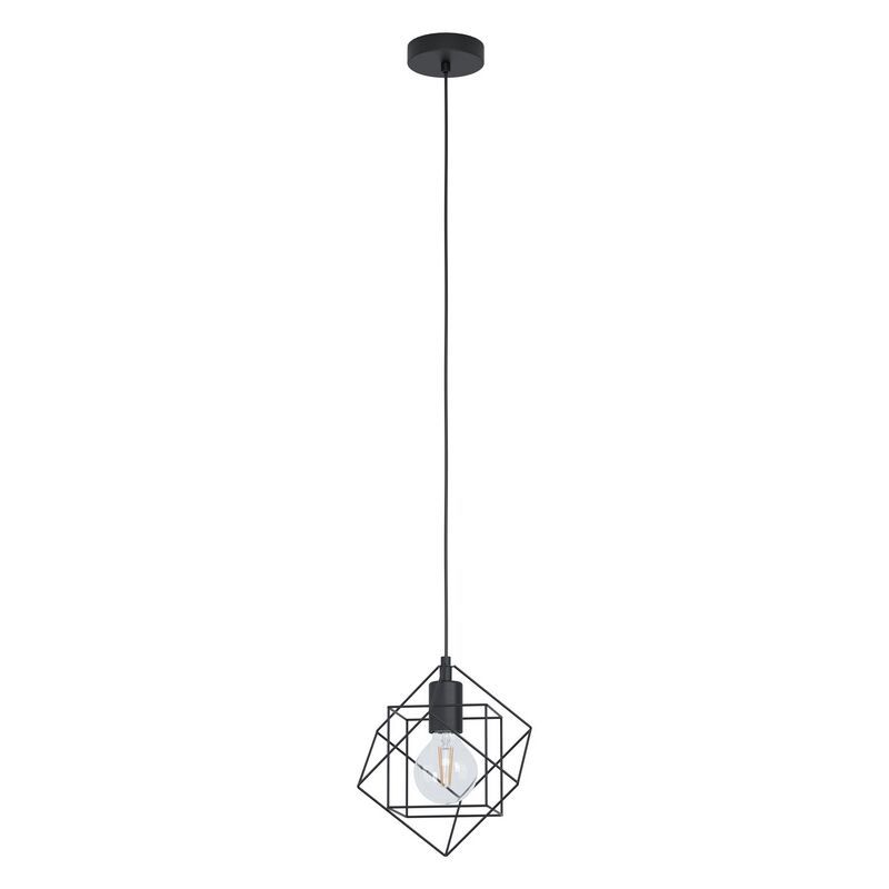 Black industrial pendant light steel, Aemilius