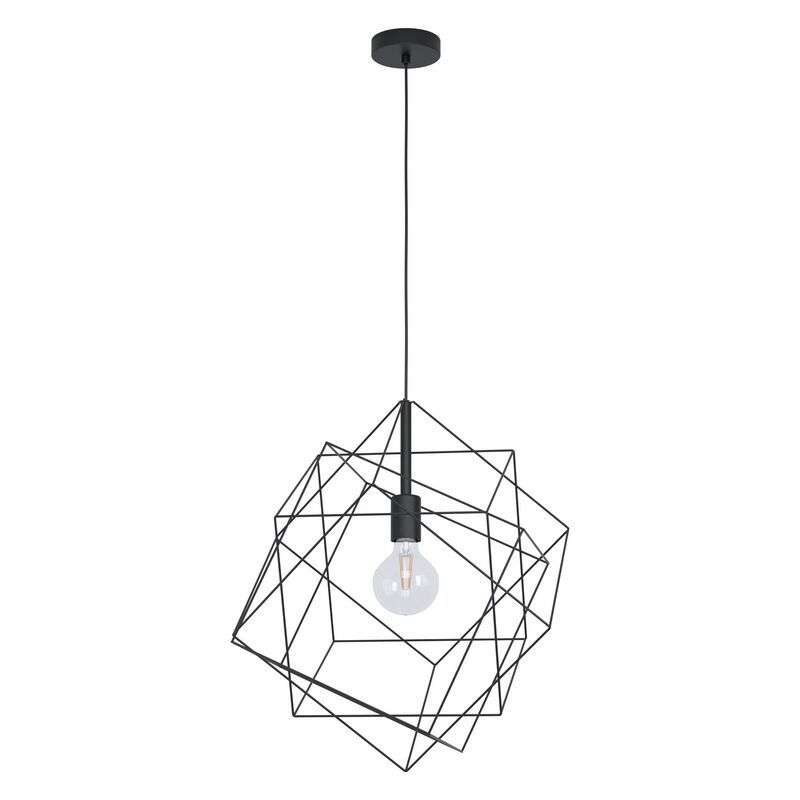 Black industrial pendant light steel, Aemilius