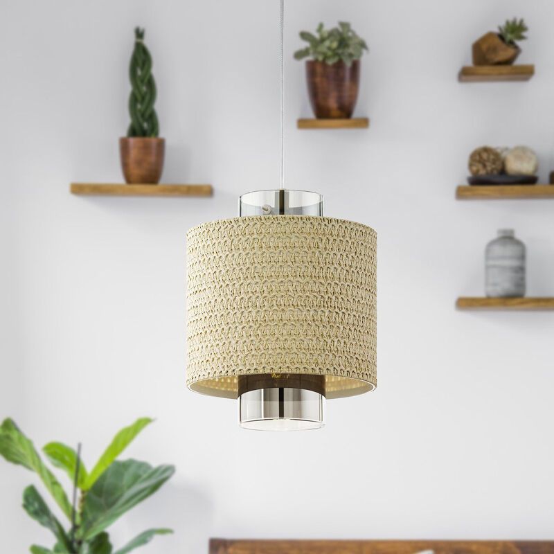 Rattan pendant light beige, Erick Rattan pendant light beige, Erick