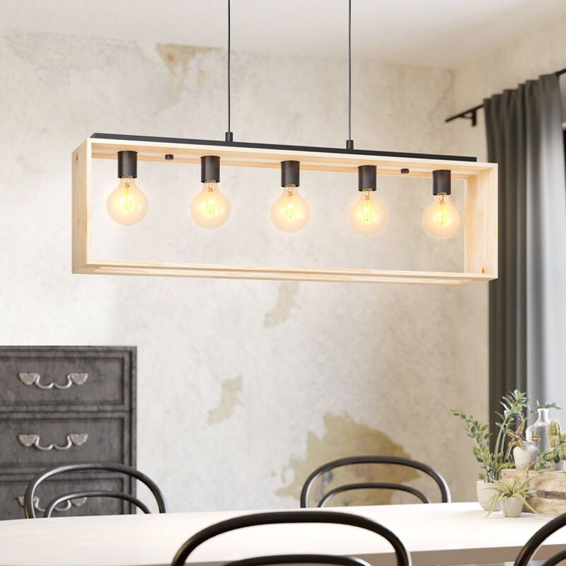 Wooden pendant light, Olaf