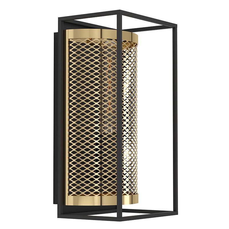 Black industrial wall light aluminium, Mauricio