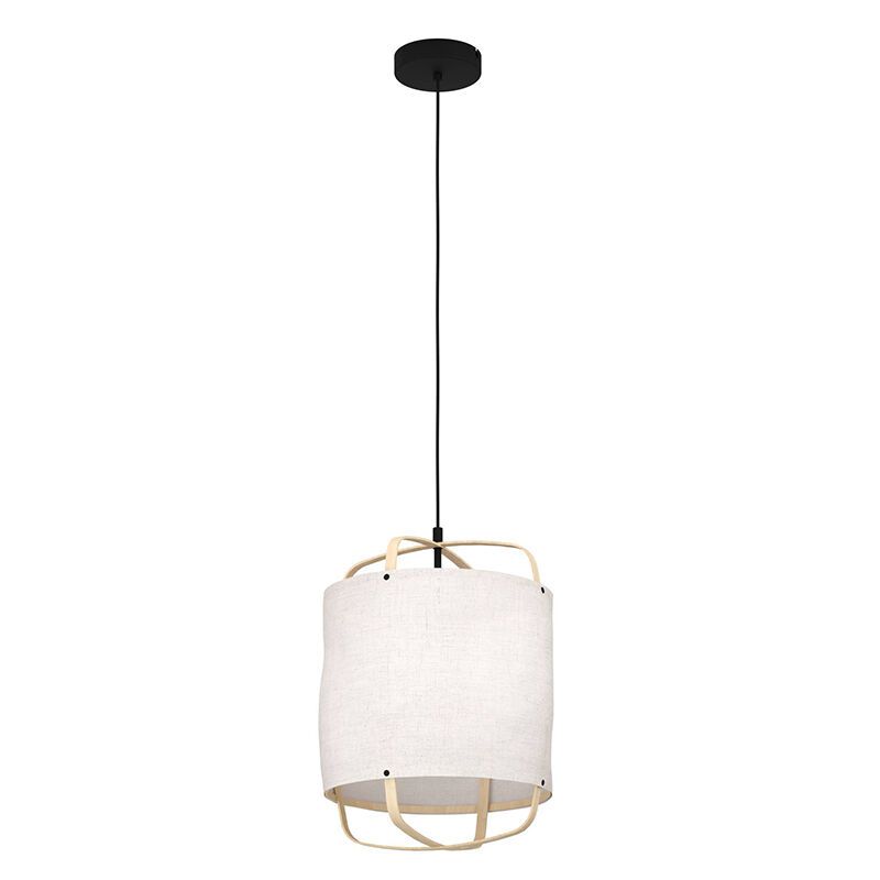 White retro pendant light fabric, Rocco