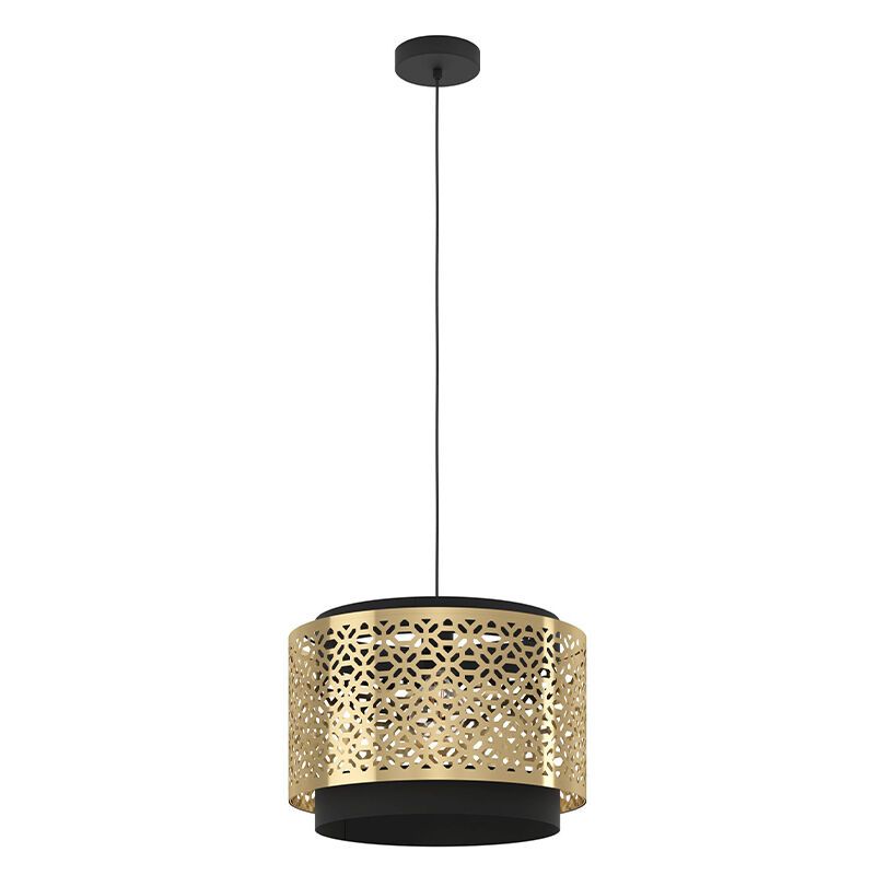 Brass retro pendant light steel, Quincy