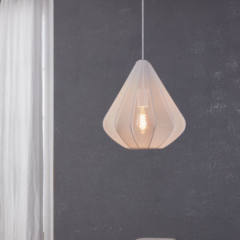 White industrial pendant light steel, Agnese White industrial pendant light steel, Agnese