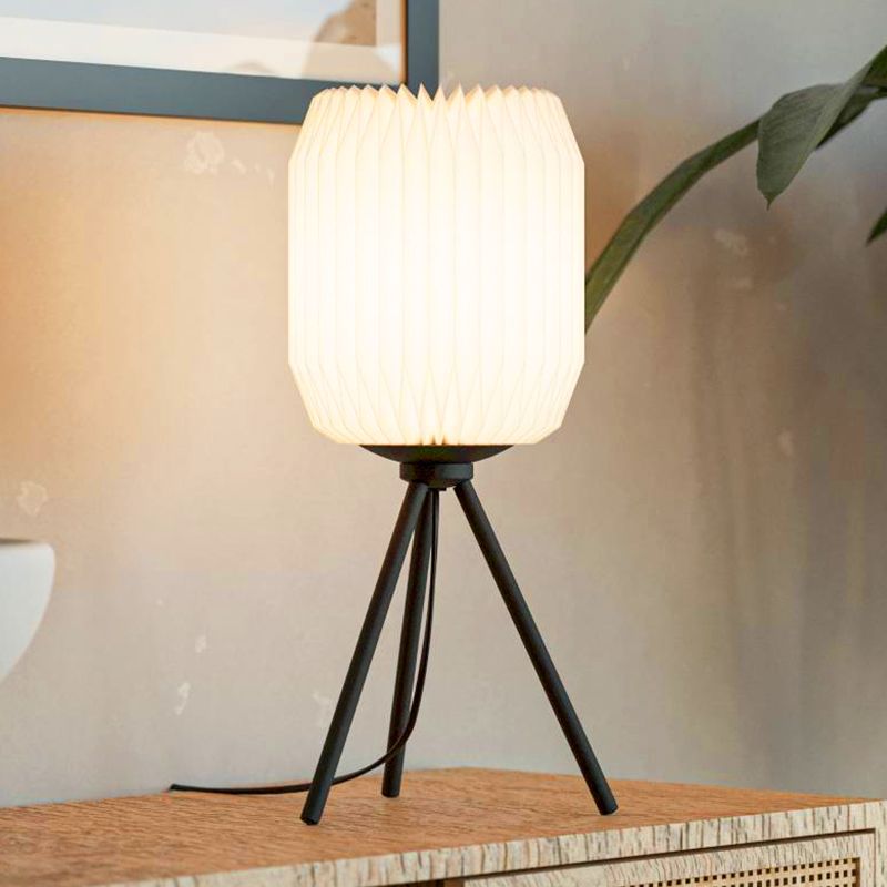 Paper table lamp white, Kars, with switch Paper table lamp white, Kars, with switch
