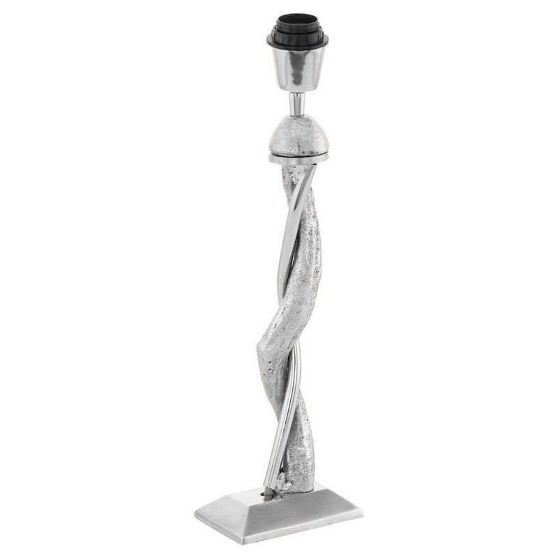 Nickel modern table lamp without shade aluminium, Mason, with switch