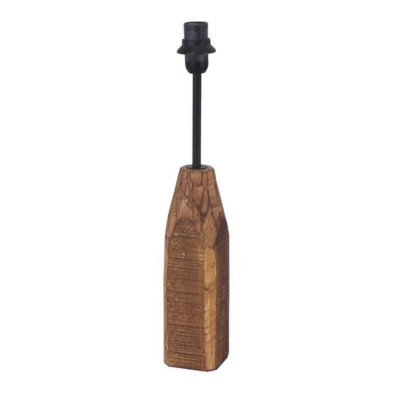 Wood table lamp without shade brown, Noah, with switch