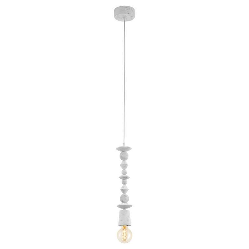 Wood pendant light white, Abel