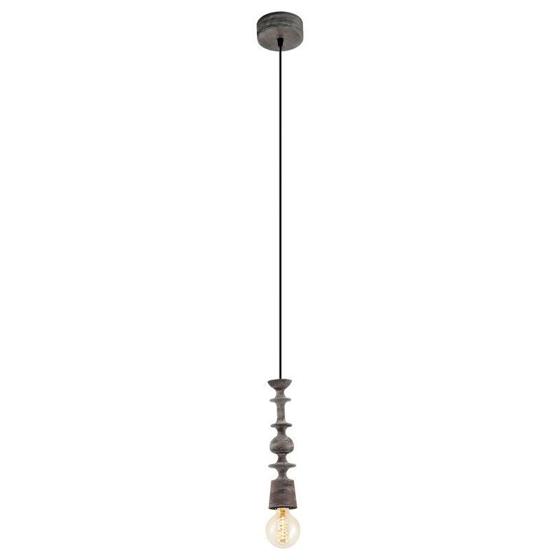 Wood pendant light black, Abel