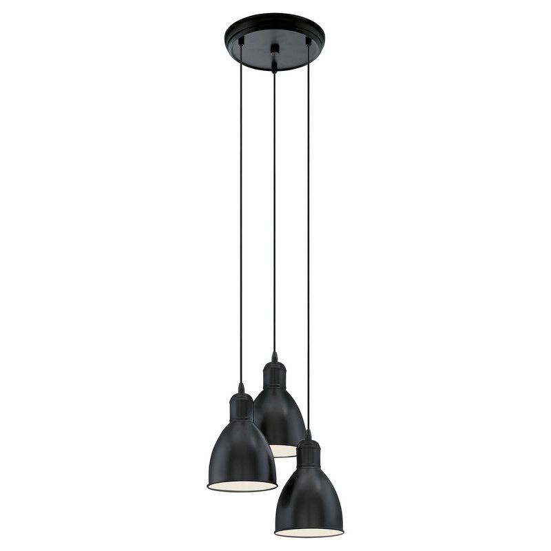 Black industrial pendant light metal, Lavinio