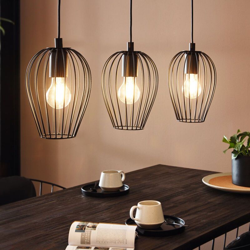 Black industrial pendant light metal, Kitana Black industrial pendant light metal, Kitana