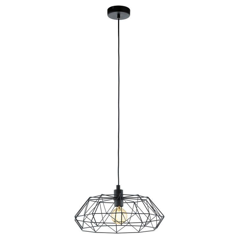 Black industrial pendant light metal, Acri