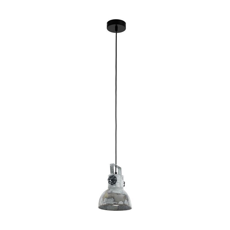 Grey industrial pendant light steel, Angelina