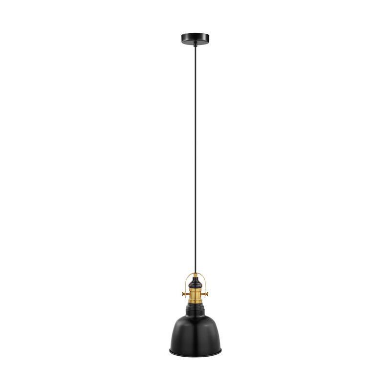Black retro pendant light metal, Alain